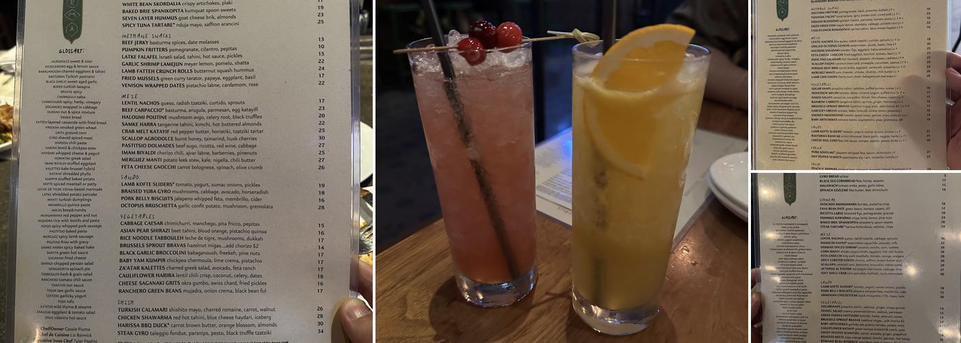 Sarma Restaurant Menu