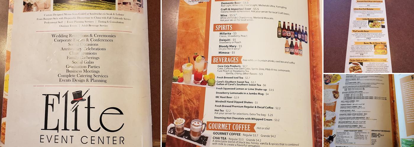 Windmill Grill Menu