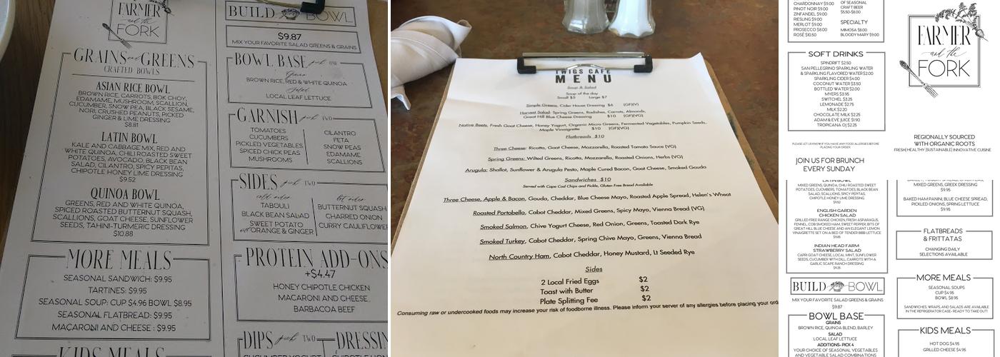 Farmer and the Fork Menu