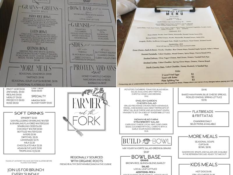 Farmer and the Fork Menu