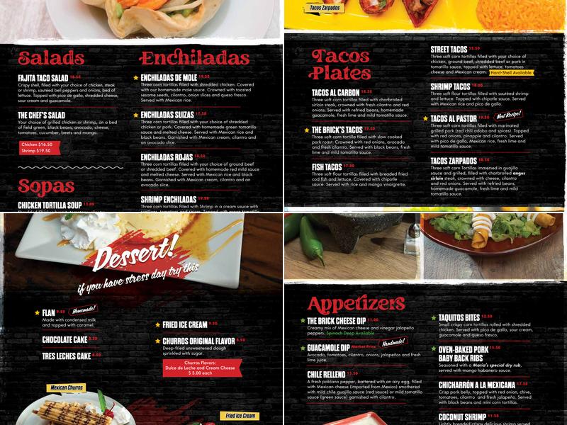 The Brick Mexican Grill Menu