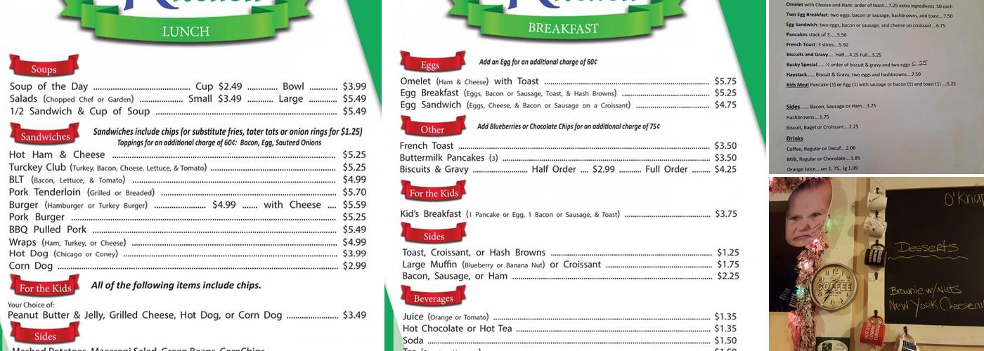 O'Knappy's Kitchen & PUB Menu