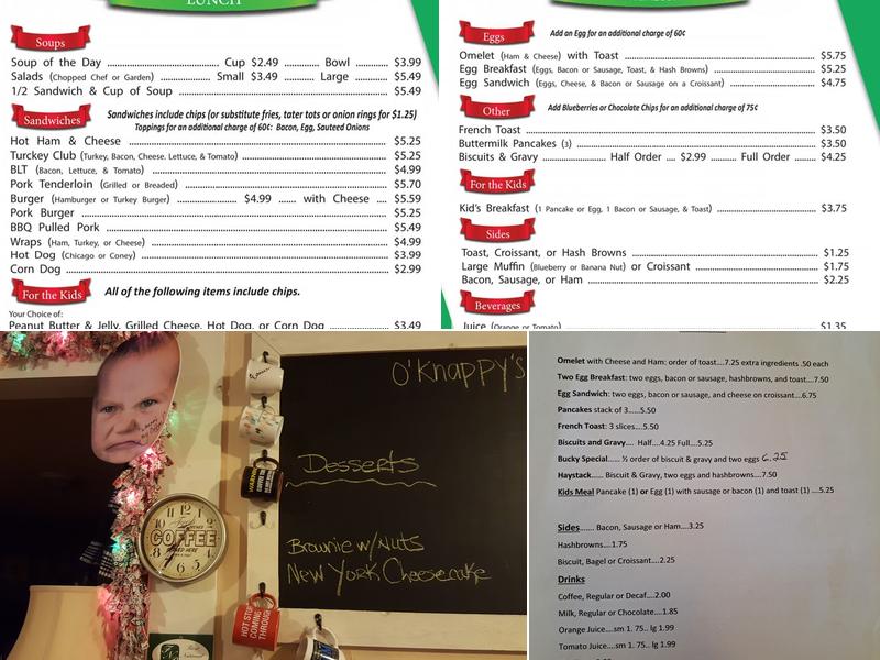 O'Knappy's Kitchen & PUB Menu