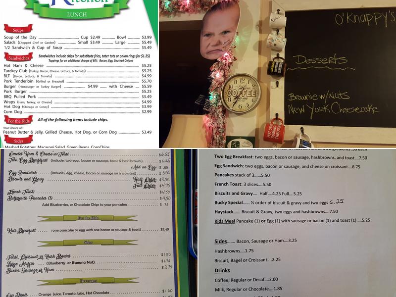 O'Knappy's Kitchen & PUB Menu