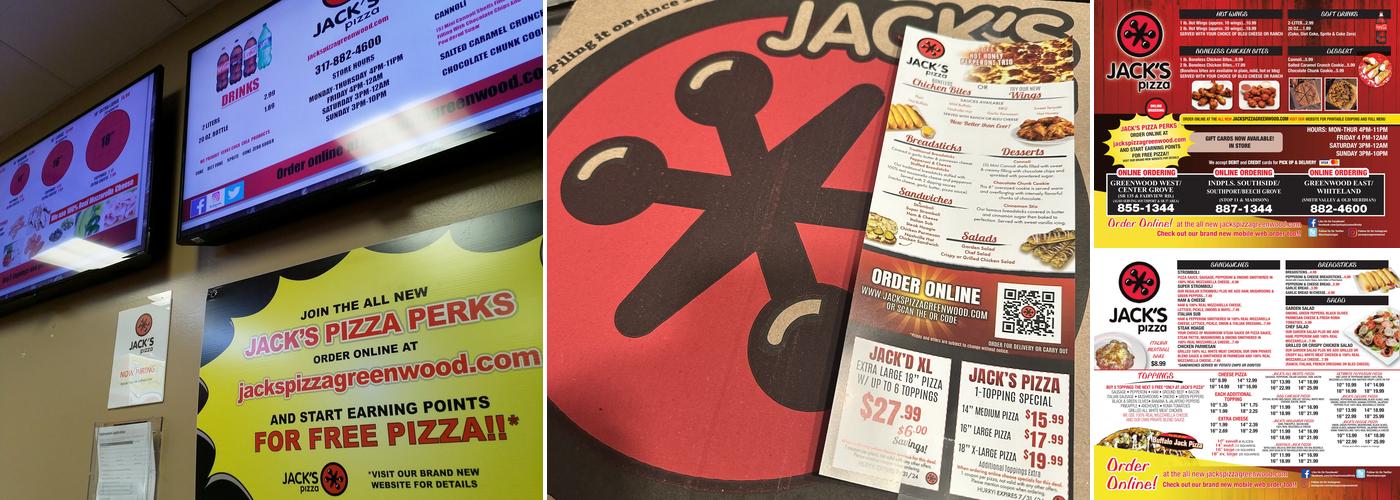 Jack's Pizza Menu