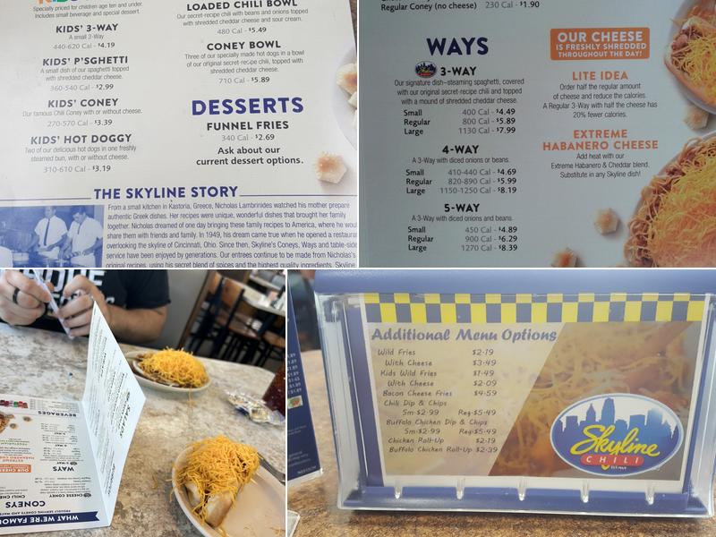Skyline Chili Menu