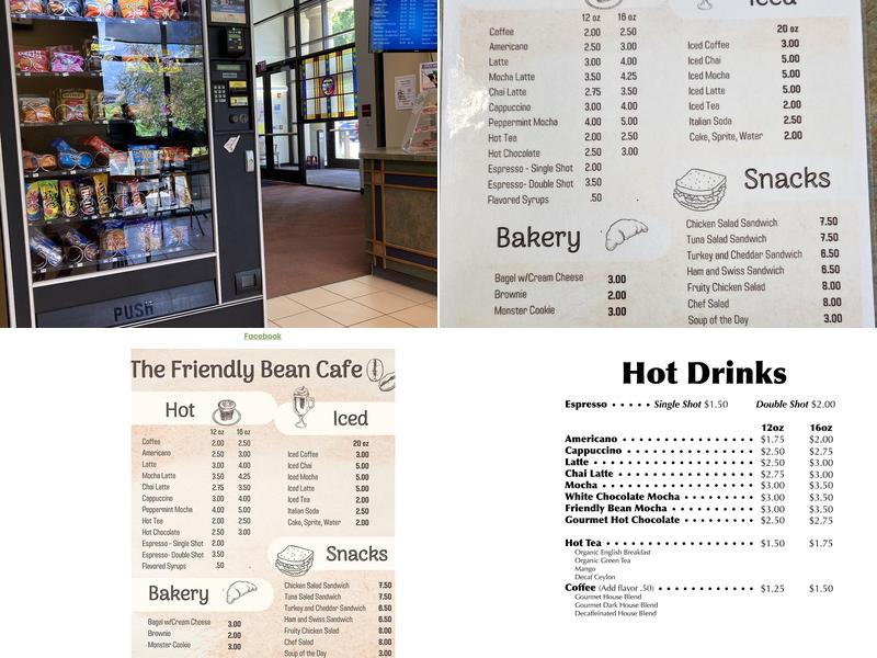 The Friendly Bean Café Menu