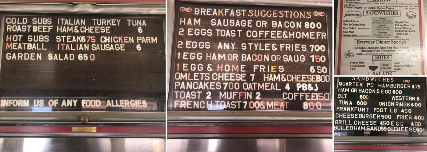 Lou's Diner Menu