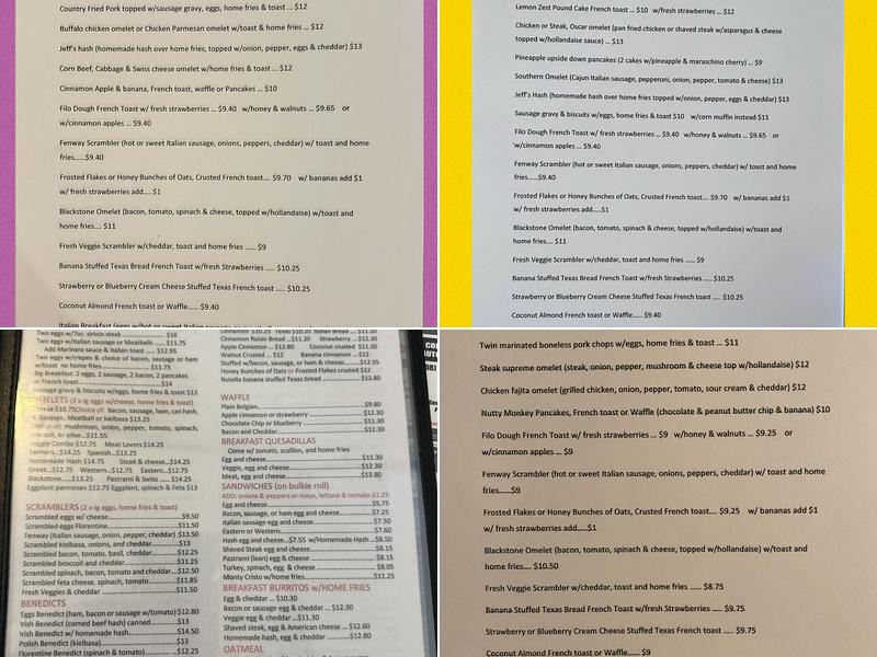 Lou Roc's Diner Menu