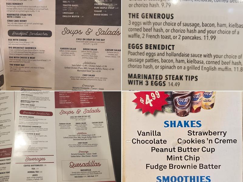 Paul's Diner Menu
