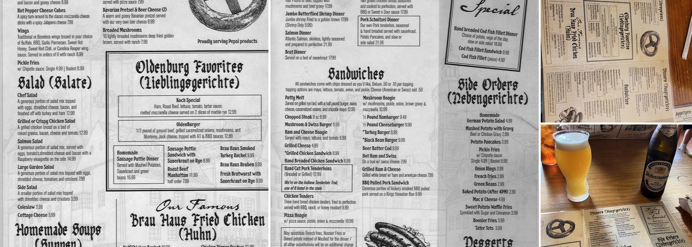 Brau Haus Menu