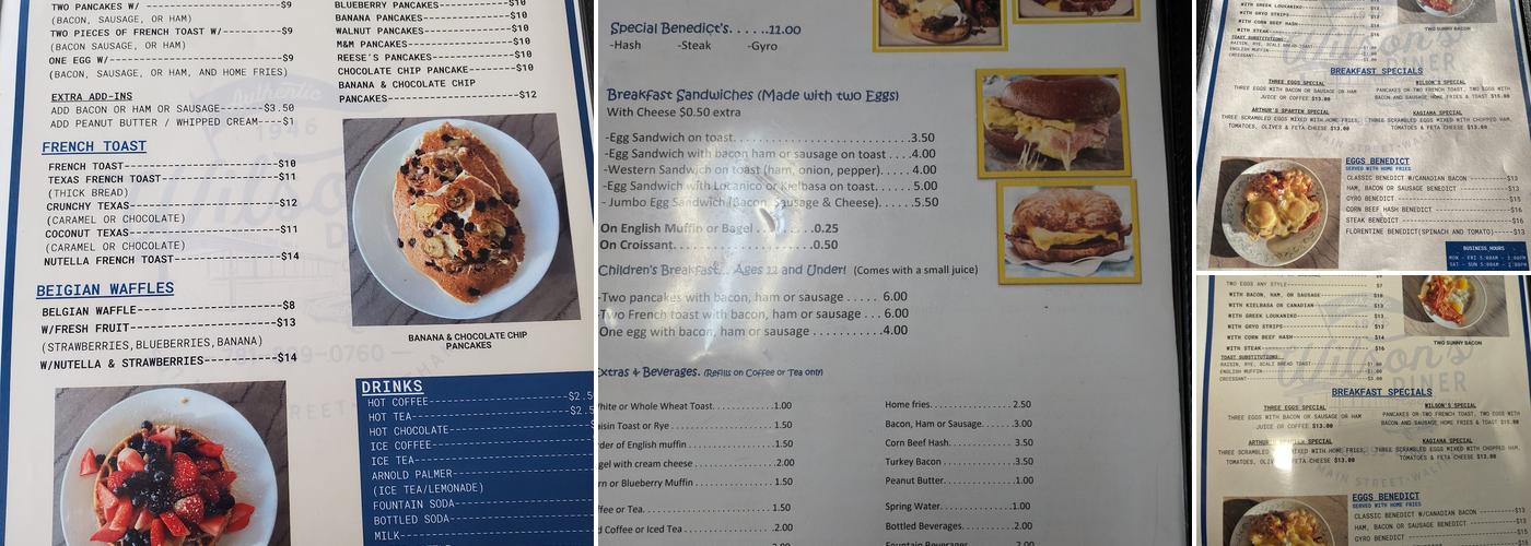Wilson’s Diner Menu