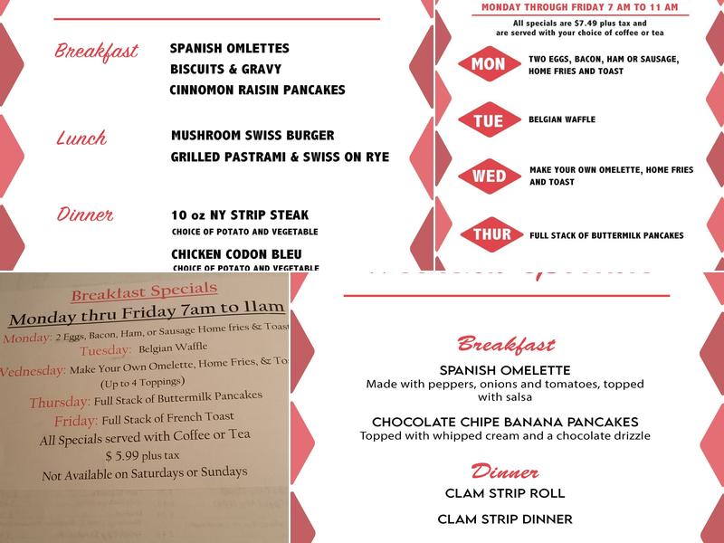 Joey's Diner Menu