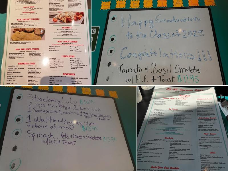 33 All American Diner Menu