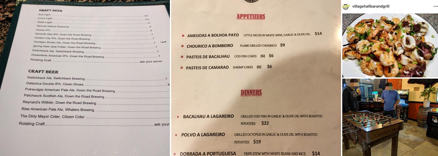 Village Bar & Grill Menu