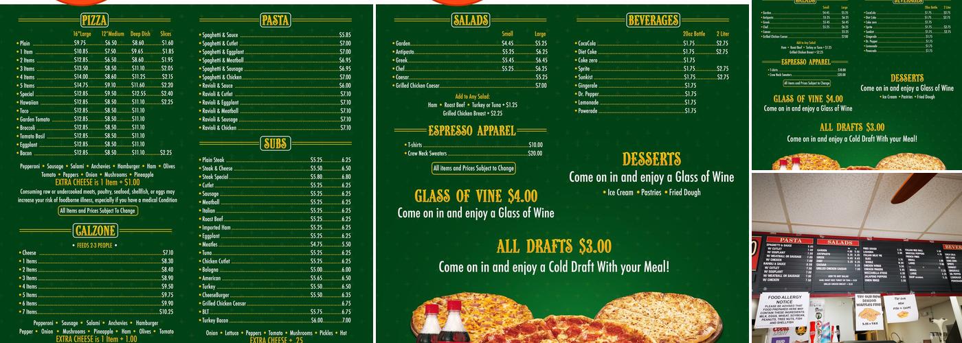 Espresso Pizza & Eatery II Menu