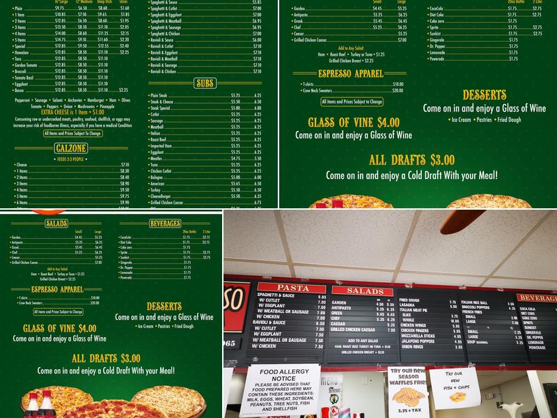 Espresso Pizza & Eatery II Menu