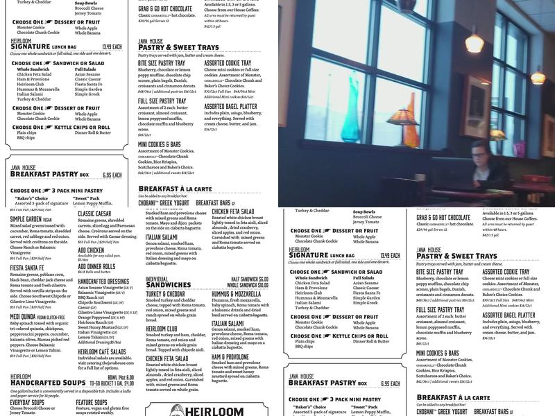 Java House Coffee Roasters - First Ave Menu