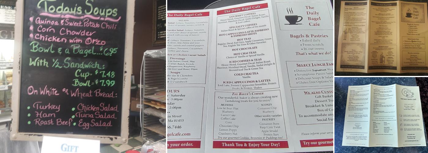 The Daily Bagel Café Menu