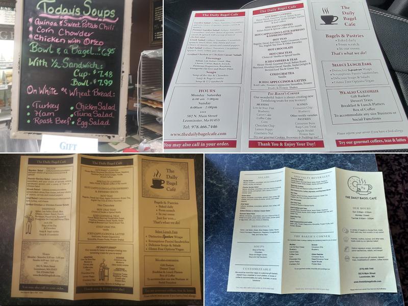 The Daily Bagel Café Menu