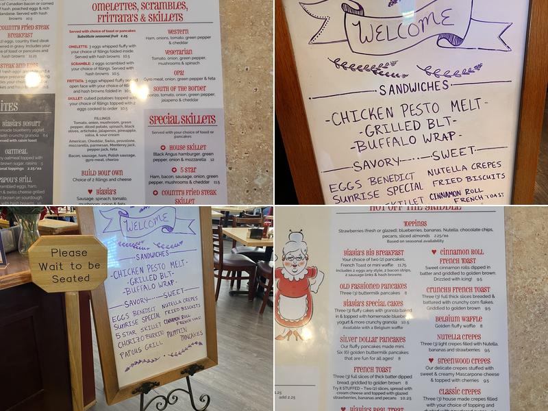 Yiayia's House of Pancakes Menu