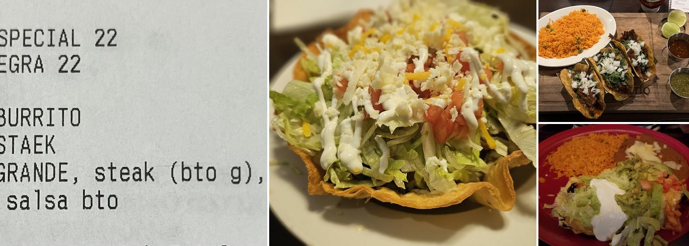 El Tapatio Menu