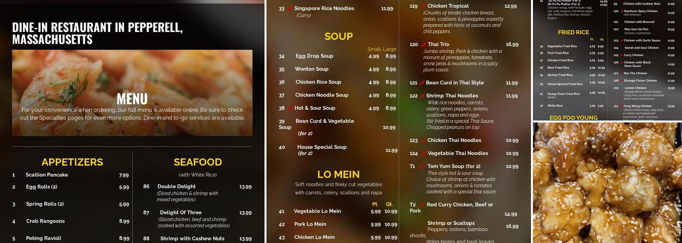 Tea Cafe Menu