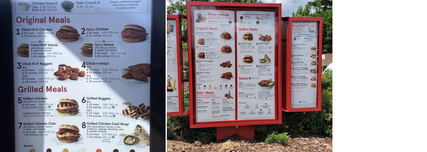 Chick-fil-A Menu