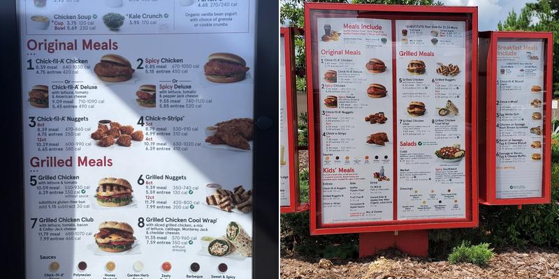 Chick-fil-A Menu