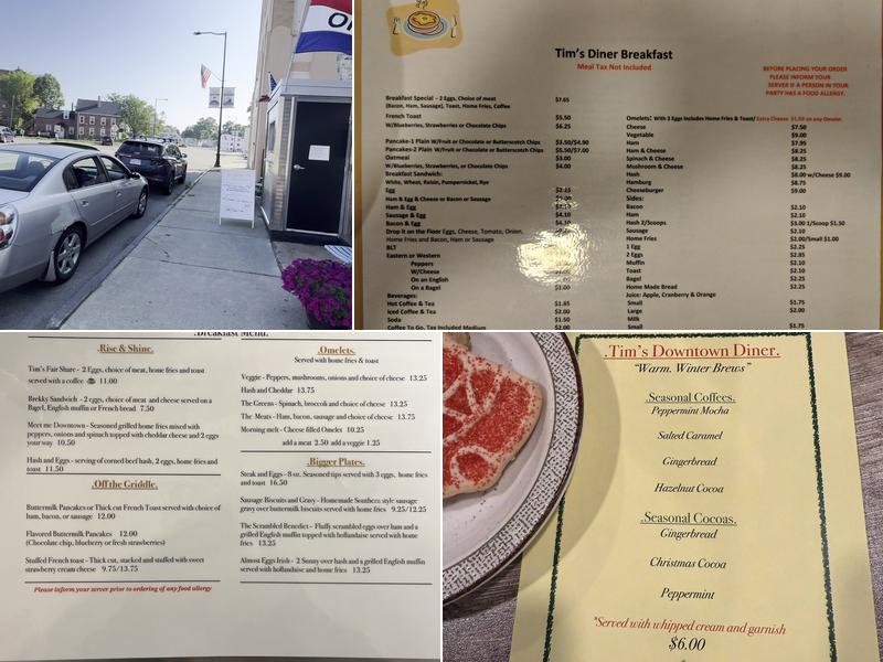 Tim's Diner Menu
