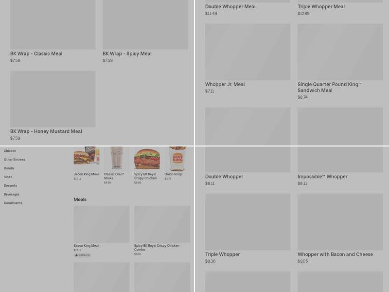 Burger King Menu