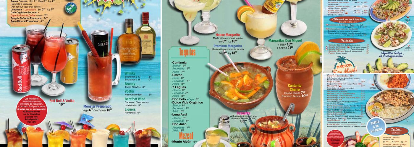 Mariscos Don Miguel Estilo Nayarit Menu