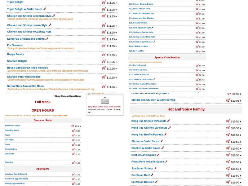 ASIAN BUFFET Menu