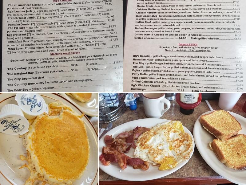 RG's Pancake House Menu