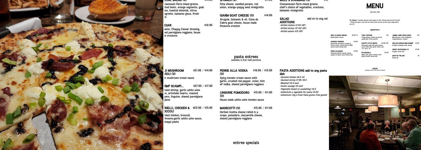 Chapoquoit Grill Menu