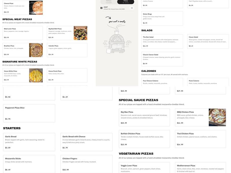 Wolf's Den Pizzeria Tisbury Menu