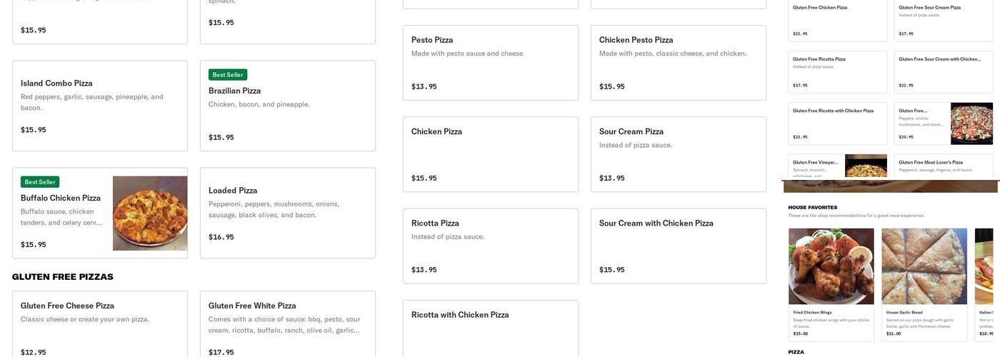 Edgartown Pizza Menu