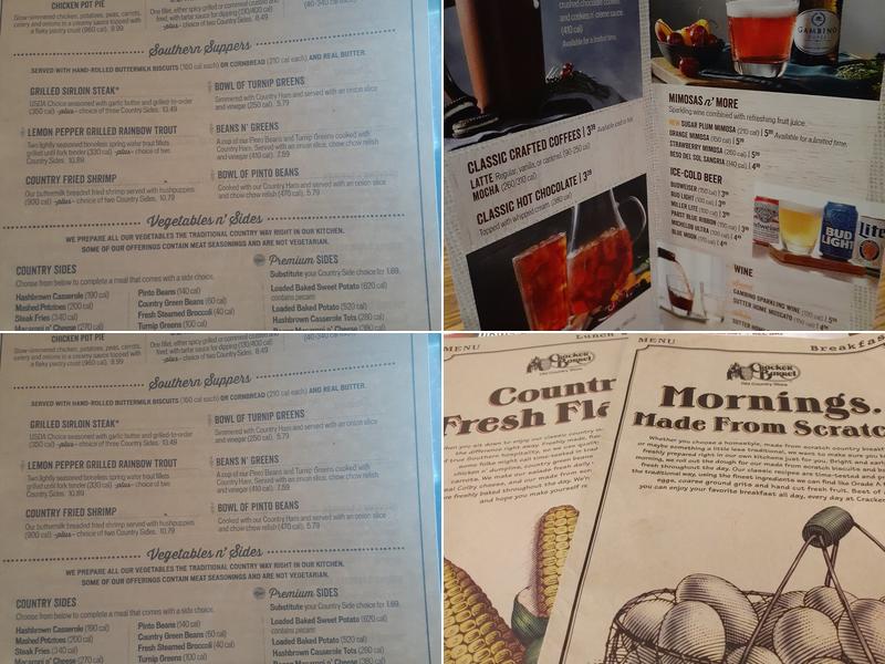 Cracker Barrel Old Country Store Menu