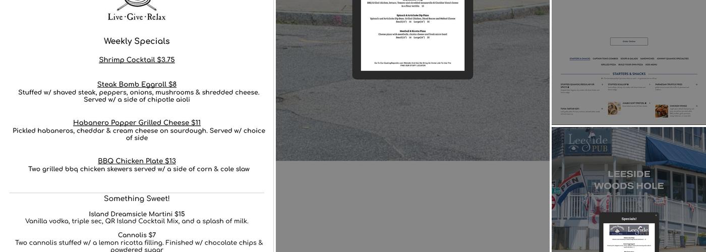 Quahog Republic Menu