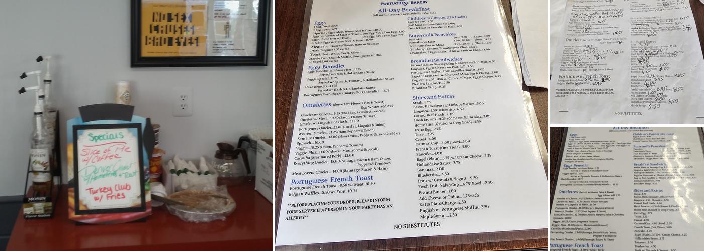 Mary Ellen's Portuguese Bakery Menu