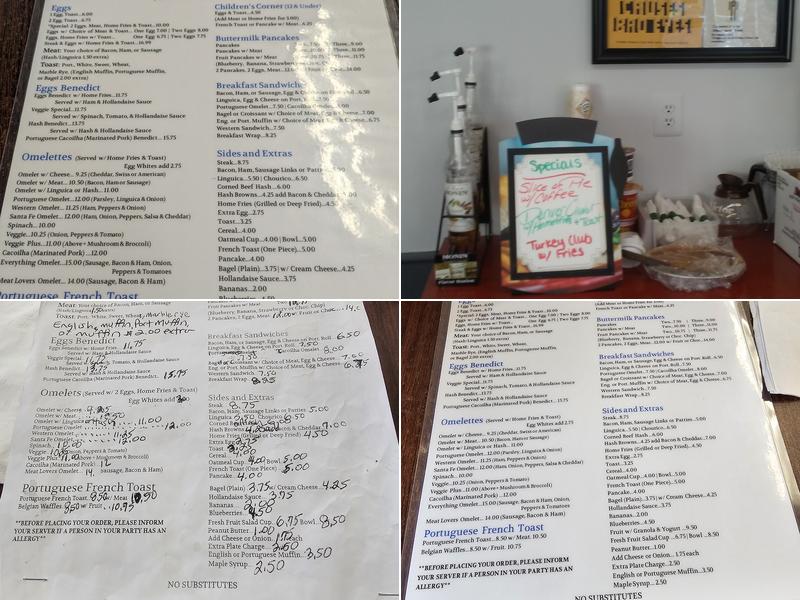 Mary Ellen's Portuguese Bakery Menu