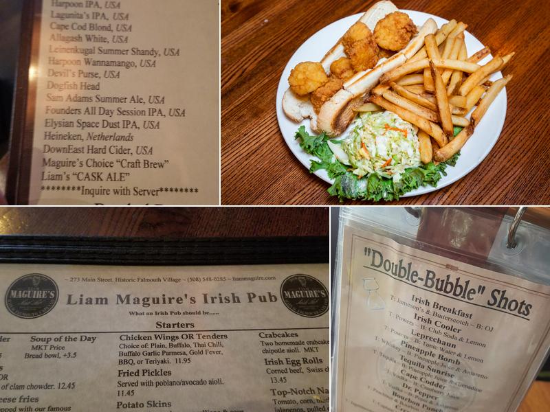 Liam Maguire's Irish Pub Menu