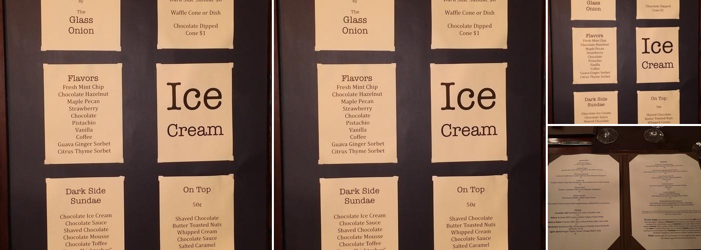 The Glass Onion Menu