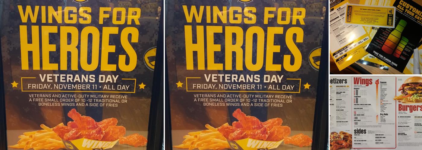 Buffalo Wild Wings Menu