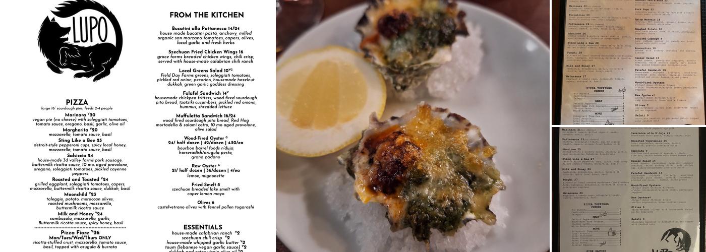 Pizza LUPO Menu