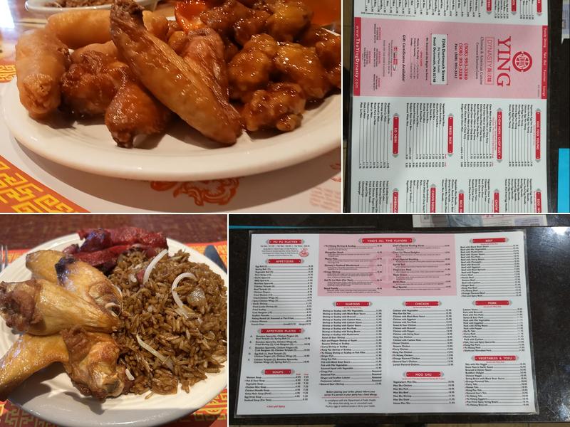 Ying Dynasty of Dartmouth Menu