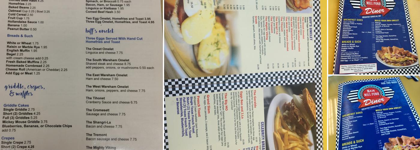 Mill Pond Diner Menu