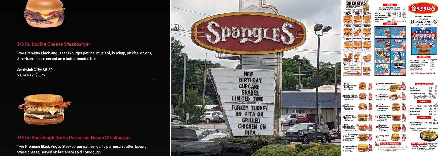Spangles Menu