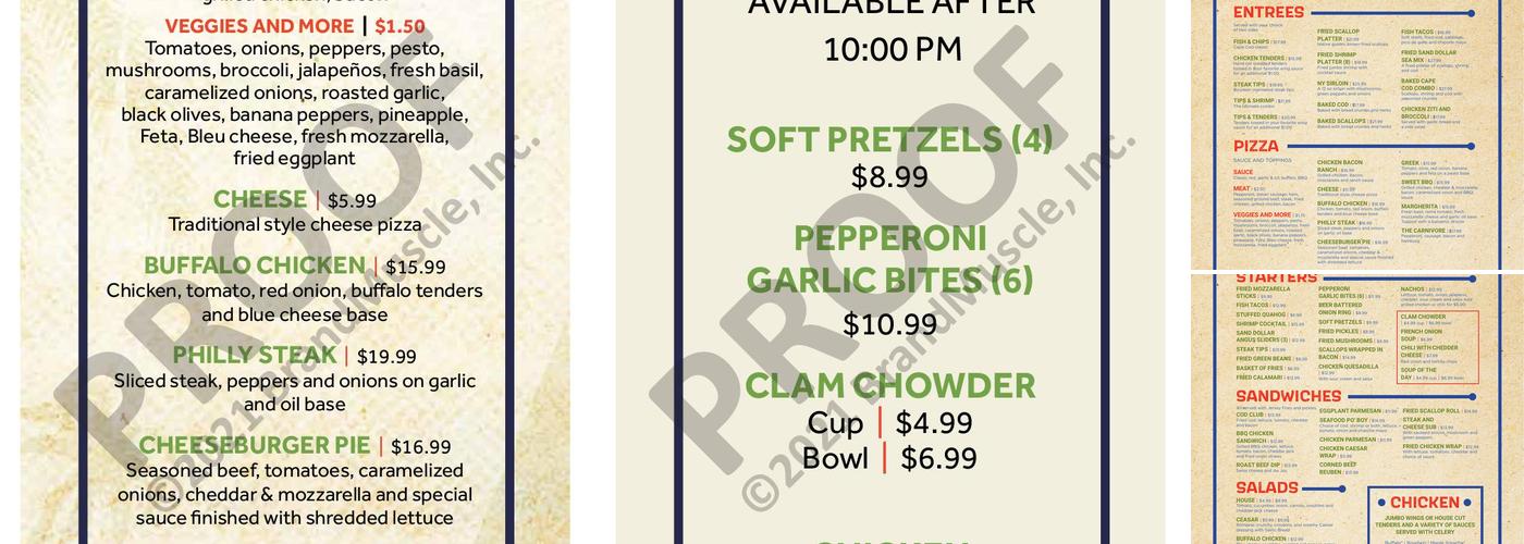 Sand Dollar Bar and Grill Menu