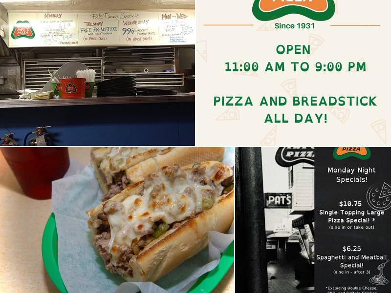 Pat's Pizza Orono Menu